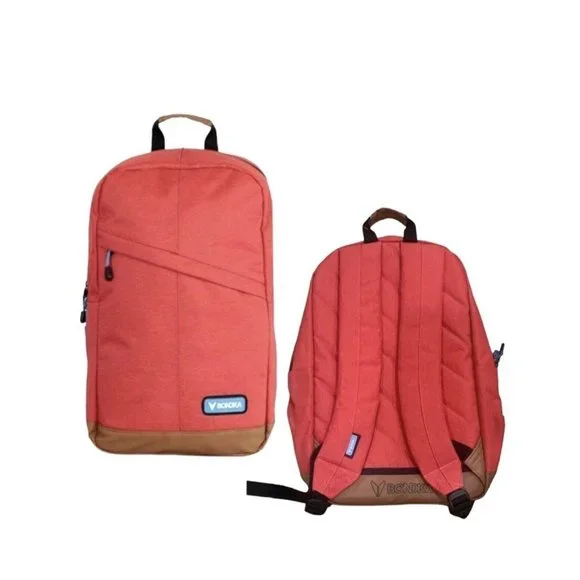 NWT Bondka Milan Backpack Coral Red Backpack Laptop Padded 18”x28” Red Polyester Laptop Backpacks for sale | eBay main image 3